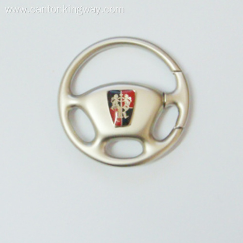 Mini Car Steering Wheel Zinc Alloy Metal Keyring